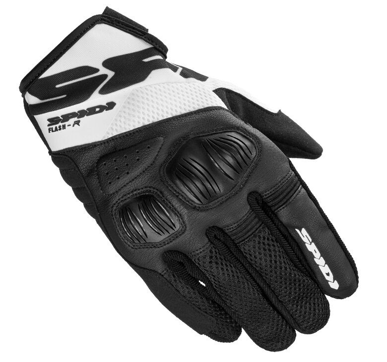 GUANTO GLOVE IN TESSUTO FLASH - R EVO NERO BIANCO SPIDI SIZE M