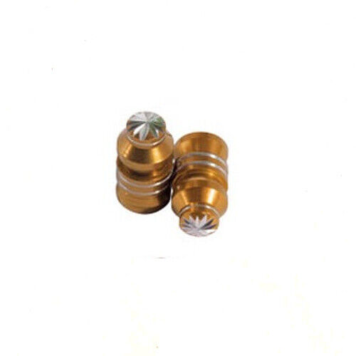 Motorcycle Valve Cap Car Motorbike Scooter Tyre Couple Metal Dust Cover Gold