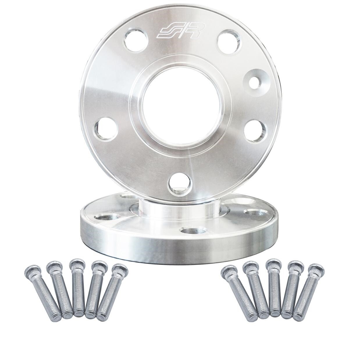 2 distanziali alluminio 16mm 5x114 3 mozzo 60 1 con bulloneria-Colonnette