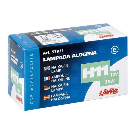 Lampada alogena 12V H11 55W PGJ19-2 1PZ Scatola COD.57971
