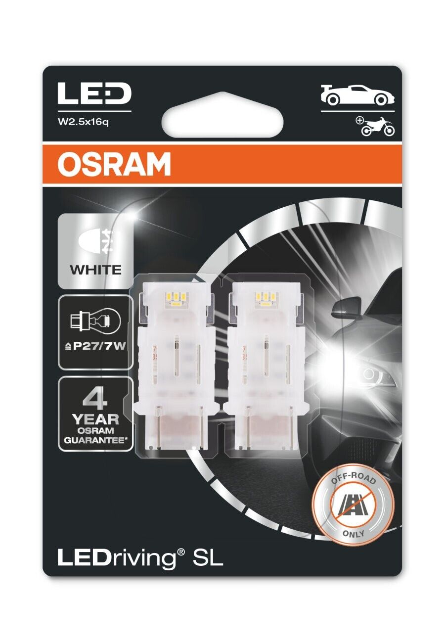Osram LEDriving® 3157DWP-02B 2W/12V W3x16q ≠ "P27/7W" White 6000K