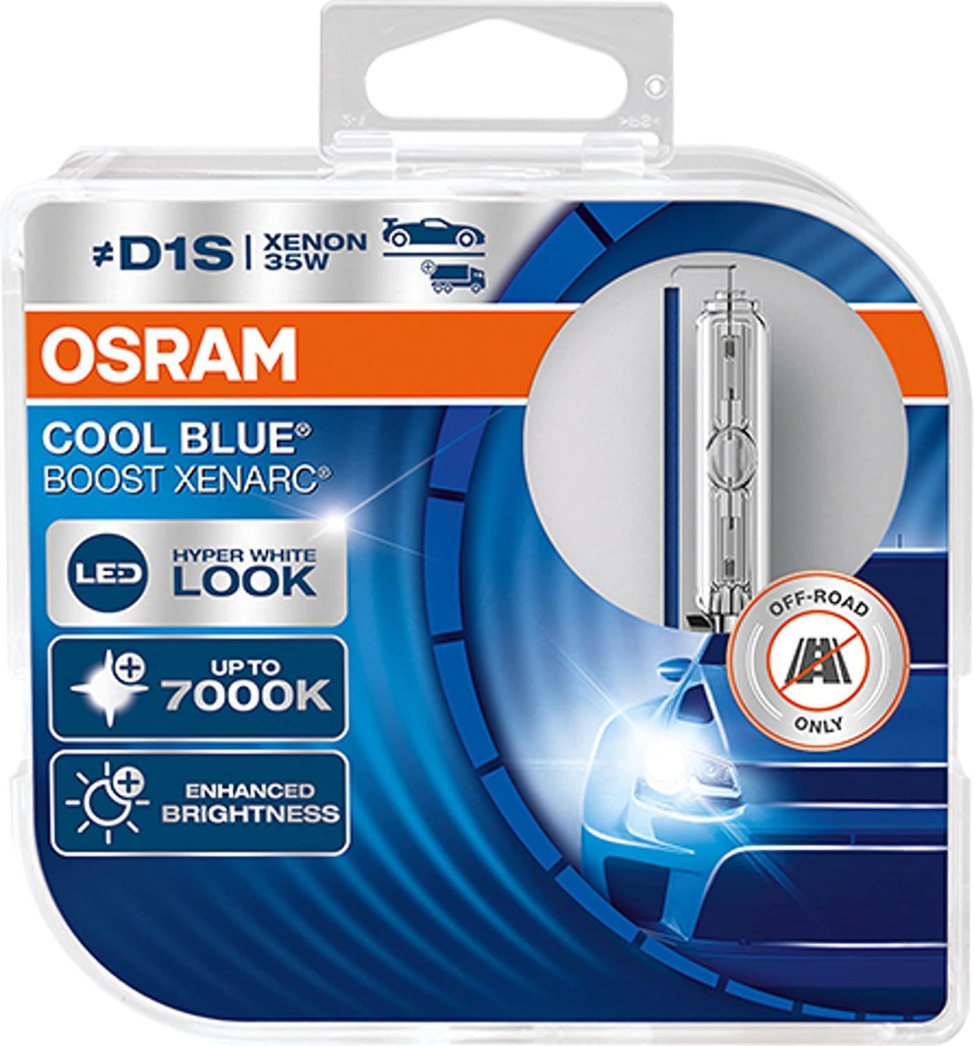 Osram XENARC Cool Blue Boost HYPER WHITE LOOK 66140CBB-HCB Xenon D1S 7000K x2