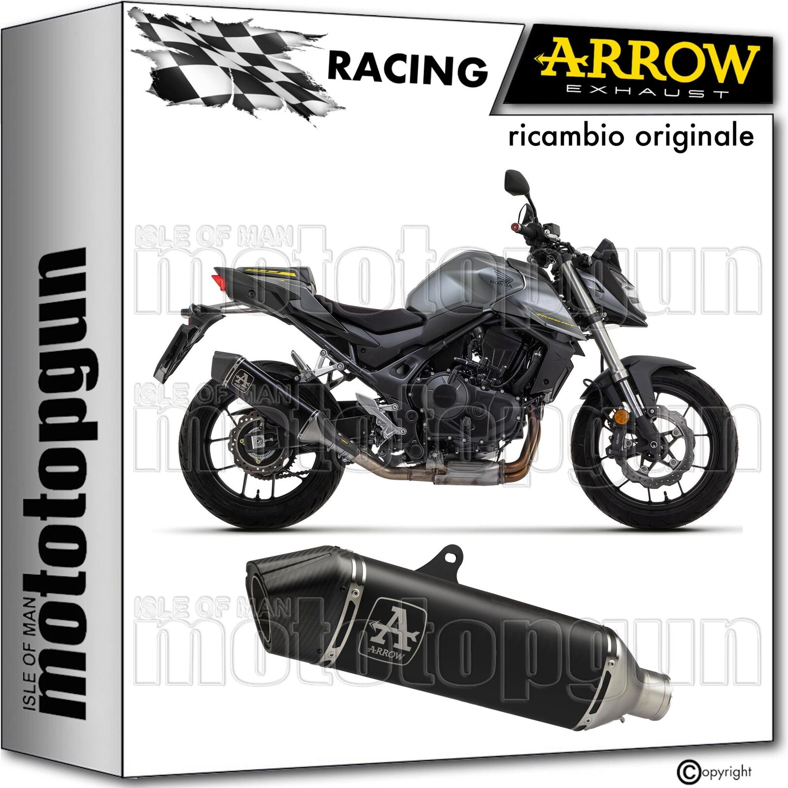 ARROW SCARICO RACE VELOCE TITANIO NERO C HONDA CB 750 HORNET 2023 23