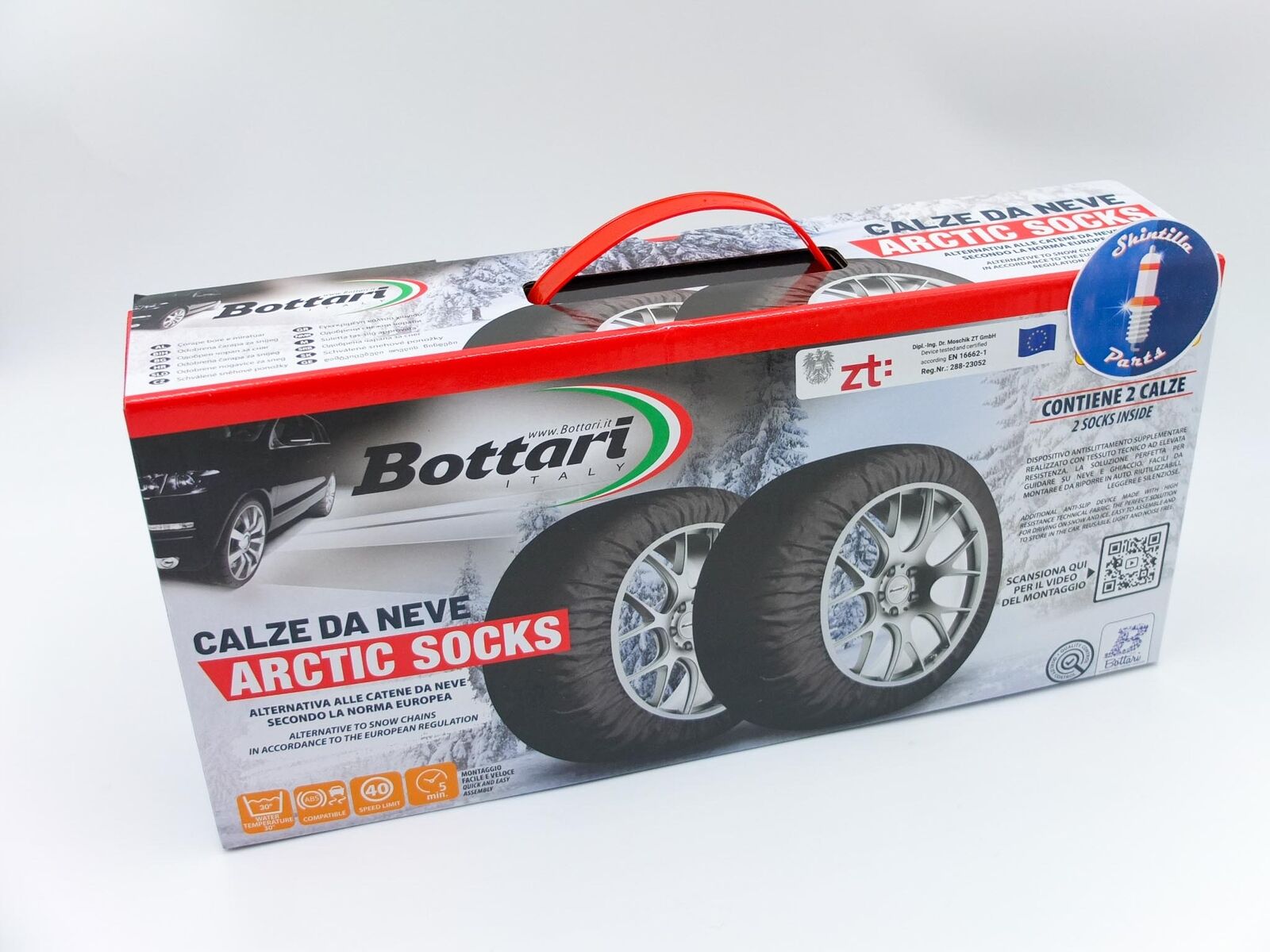 CALZE DA NEVE OMOLOGATE MISURA L CATENE LARGE 225/40/19 + OMAGGIO EN 16662-1