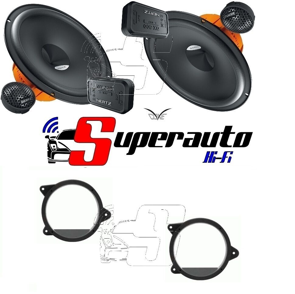 Hertz DSK 165 dsk165.3 Altoparlanti 2 vie + supporti casse PEUGEOT 207 anteriore