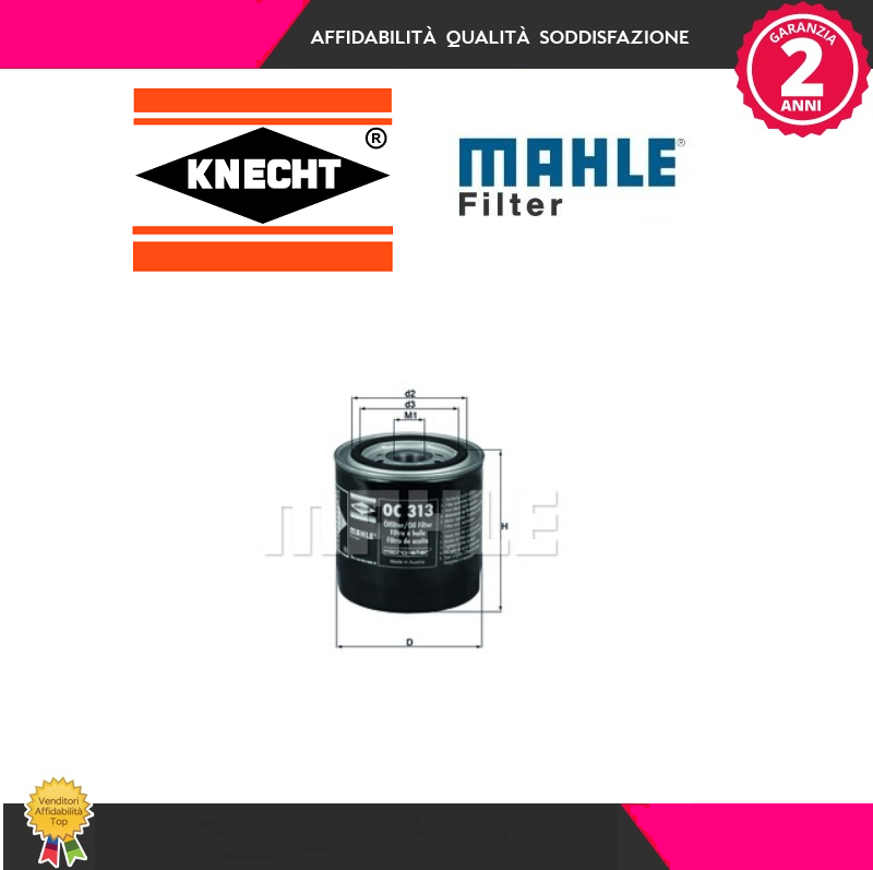 OC313 Filtro olio (MARCA-KNECHT)