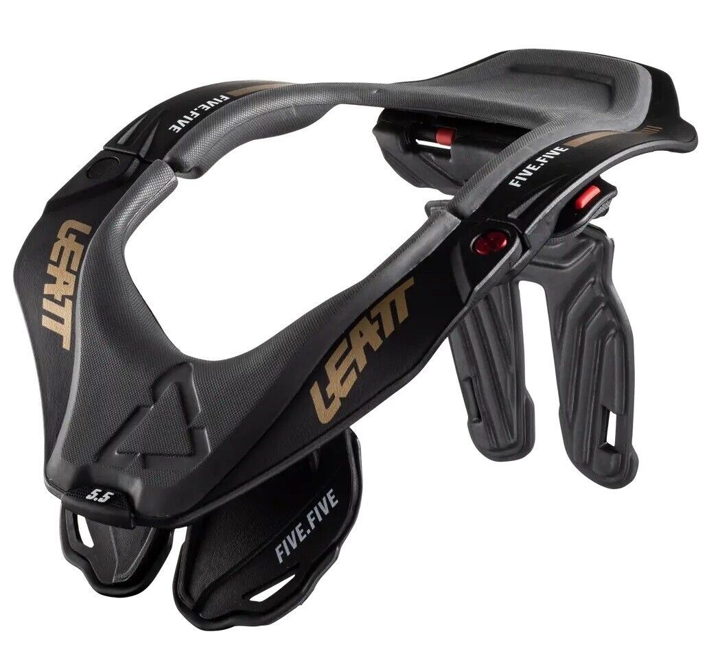 COLLARE PROTEZIONE COLLO NECK BRACE CROSS ENDURO LEATT GPX 5.5 STEALTH TG XXL