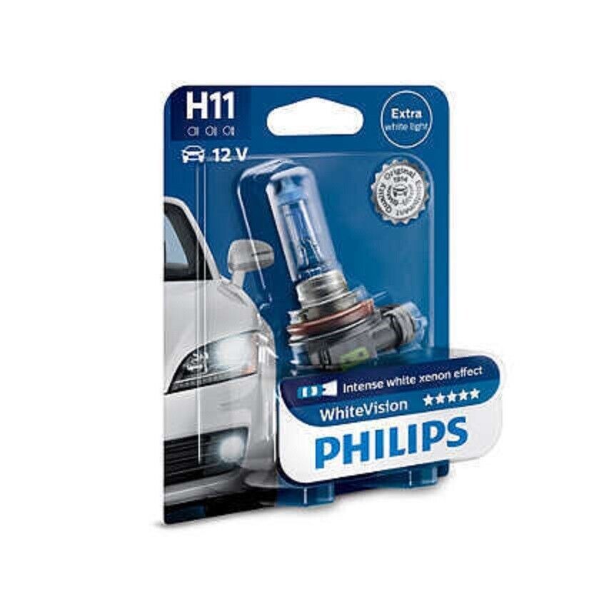 UNA LAMPADINA PHILIPS WHITE VISION H11 12V 55W