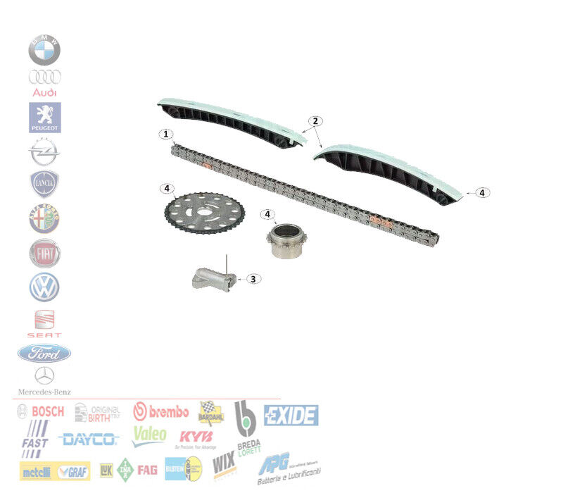 KIT CATENA DISTRIBUZIONE CLASSE C W205 NISSAN QASHQAI RENAULT KADJAR 1.6 DCI 38m