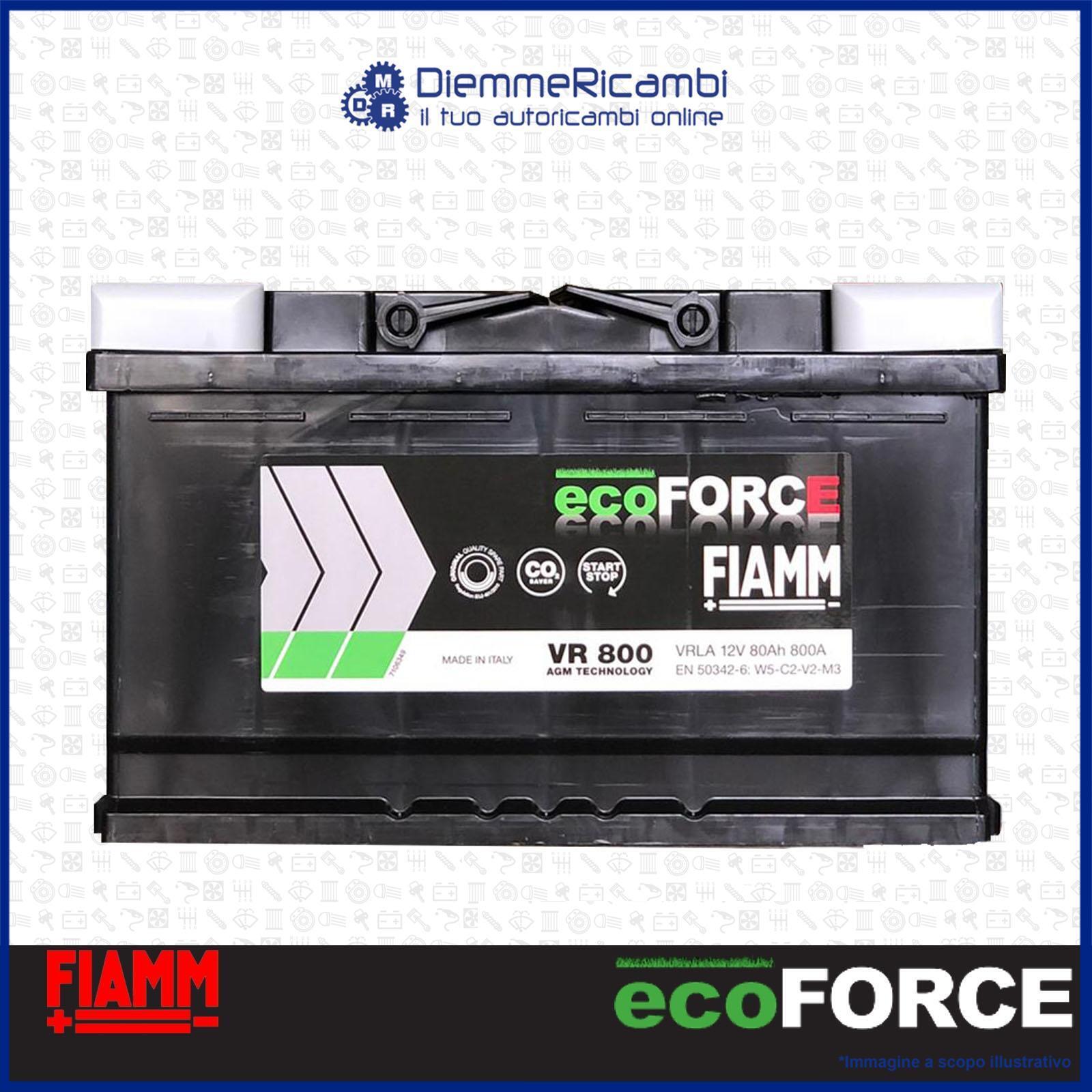 BATTERIA AUTO FIAMM VR800 ecoFORCE AGM START&STOP 80Ah 800A 315x175x190