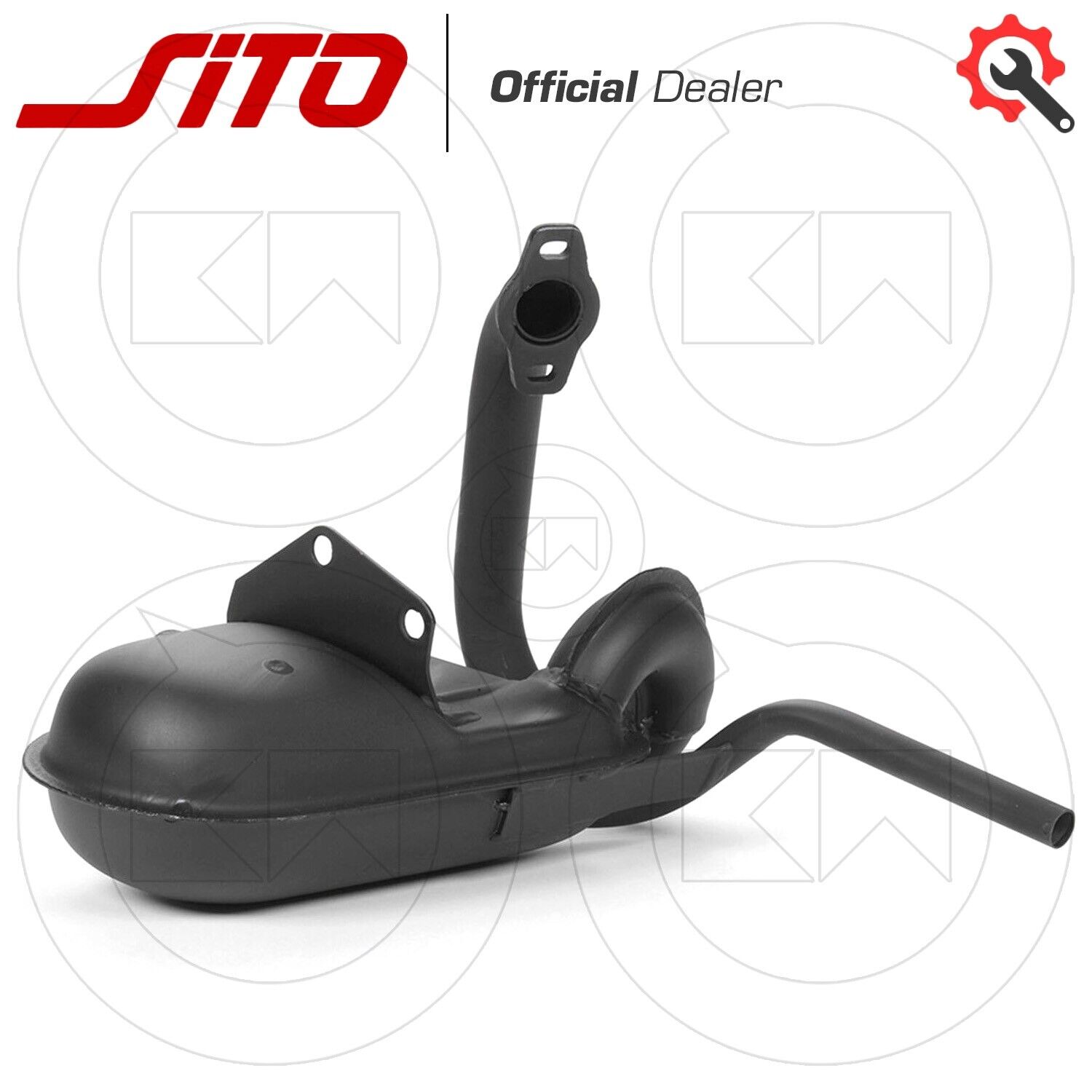 SITO 0244 SCARICO MARMITTA TERMINALE NERO PER PIAGGIO APE 50 EUROPA MIX