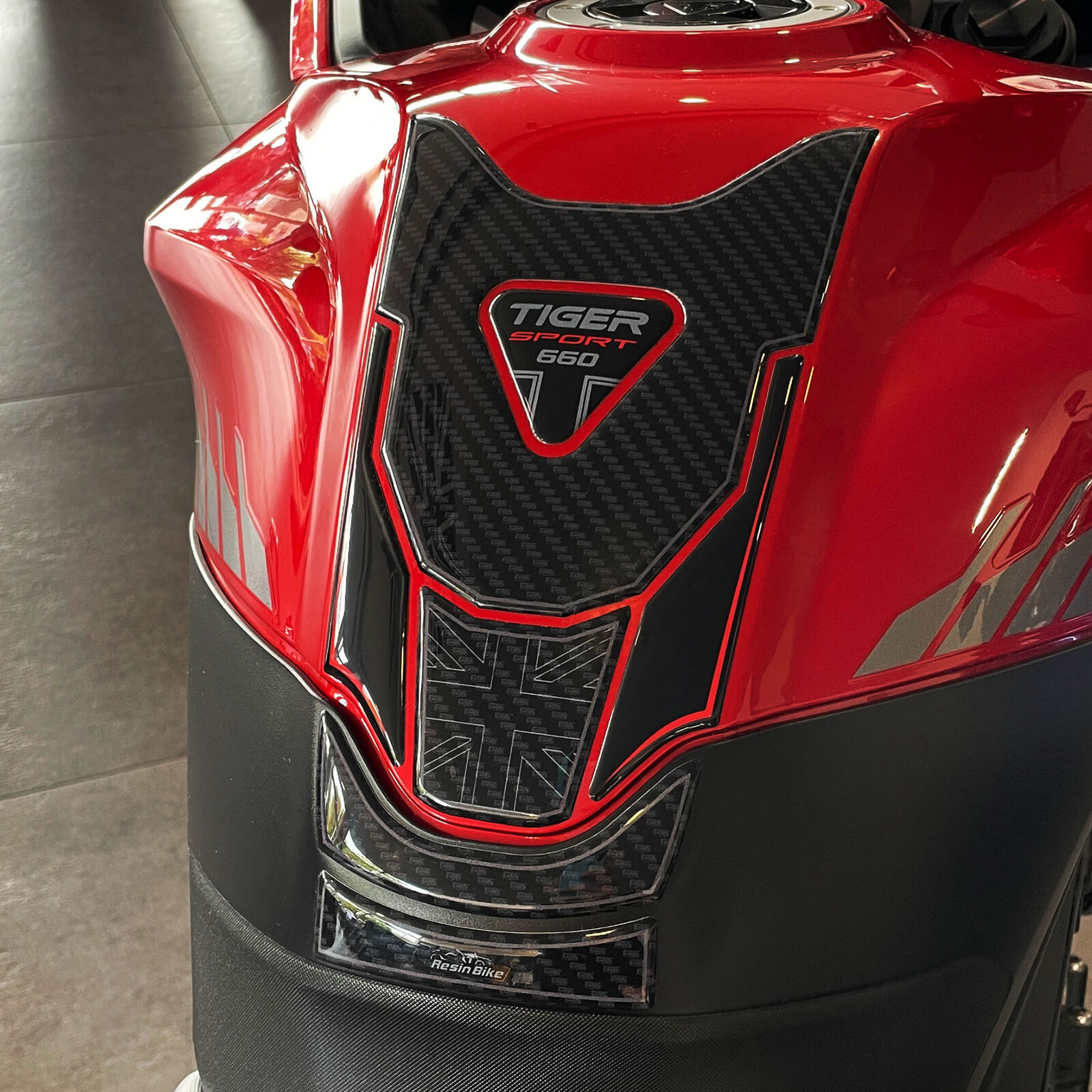 Adesivi 3d Serbatoio Paraserbatoio moto compatibili Triumph Tiger Sport 660 2023