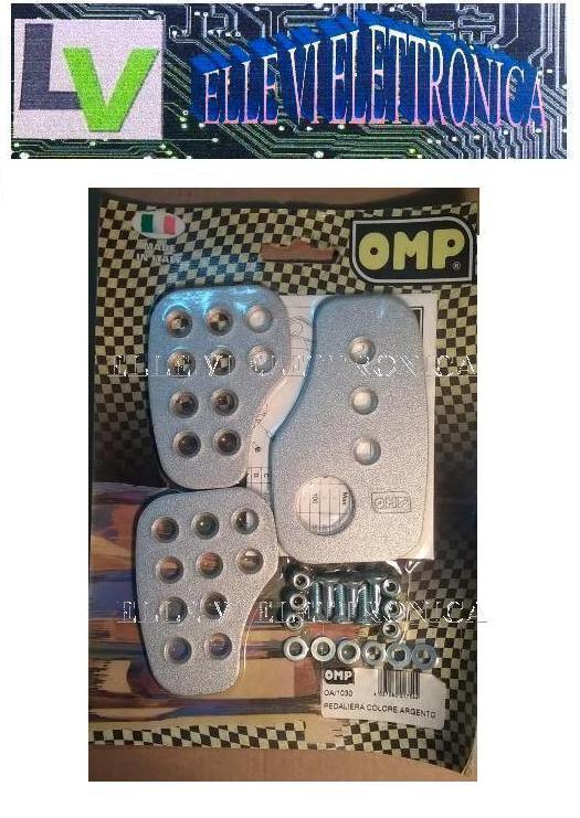 15-0 OMP Pedaliera Sportiva Serie 1030 Completa Tuning Alluminio Rally 3 Pezzi