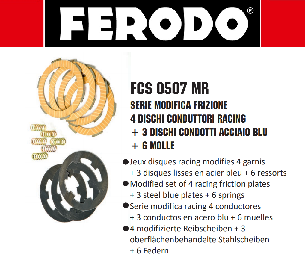 FCS0507MR Ferodo Kit Modifica Frizione Racing PIAGGIO VESPA 50 V FL 1990-1996