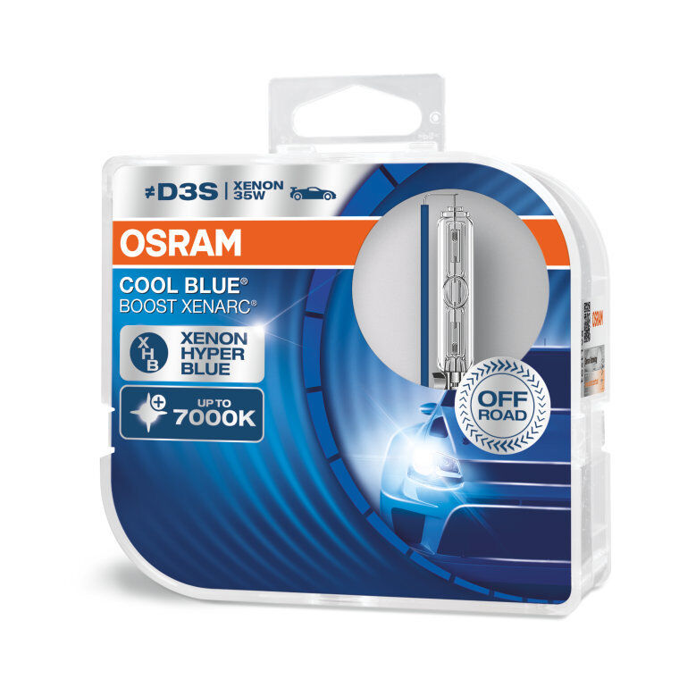 COPPIA Lampada Lampadina Luce OSRAM XENARC COOL BLUE BOOST D3S +50% 66340CBB-HCB