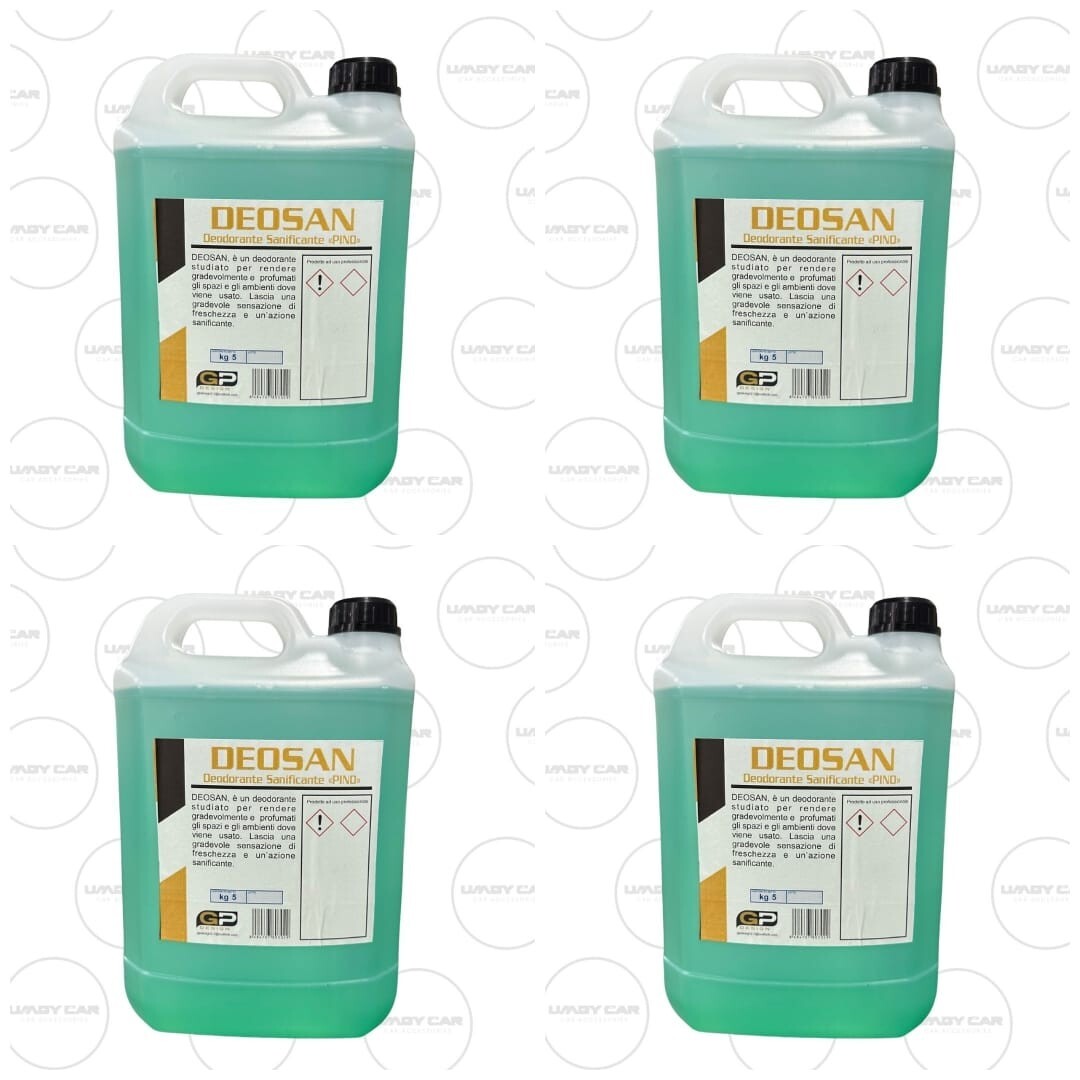 4TANICHE DA 5 KG DEOSAN PROFUMO PINO DEODORANTE SANIFICANTE PROFUMATO UNIVERSALE