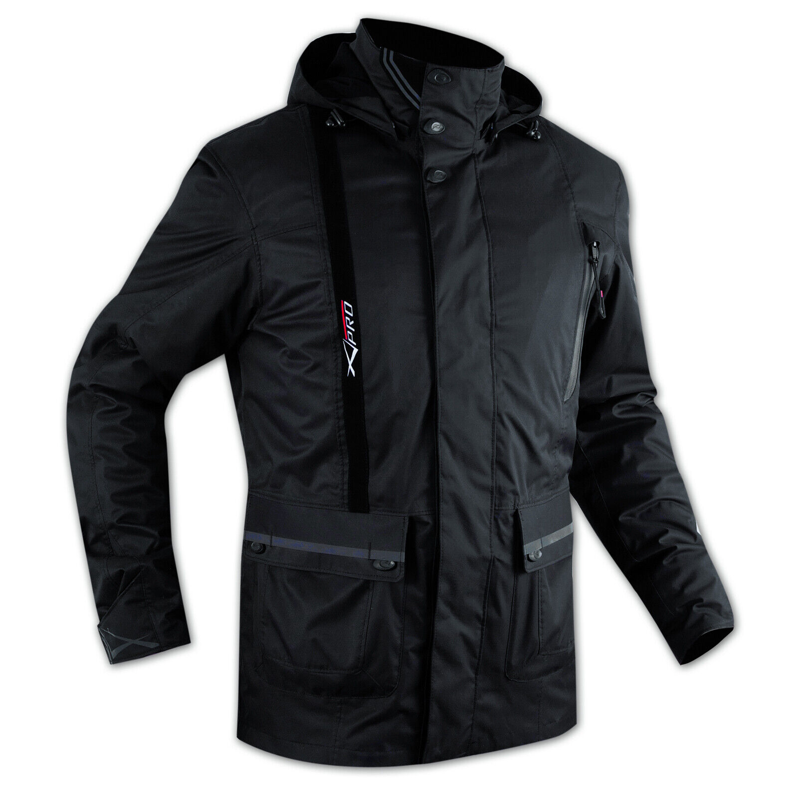 Warm Waterproof Armour CE Textile Motorcycle Motorbike Scooter Jacket Black L
