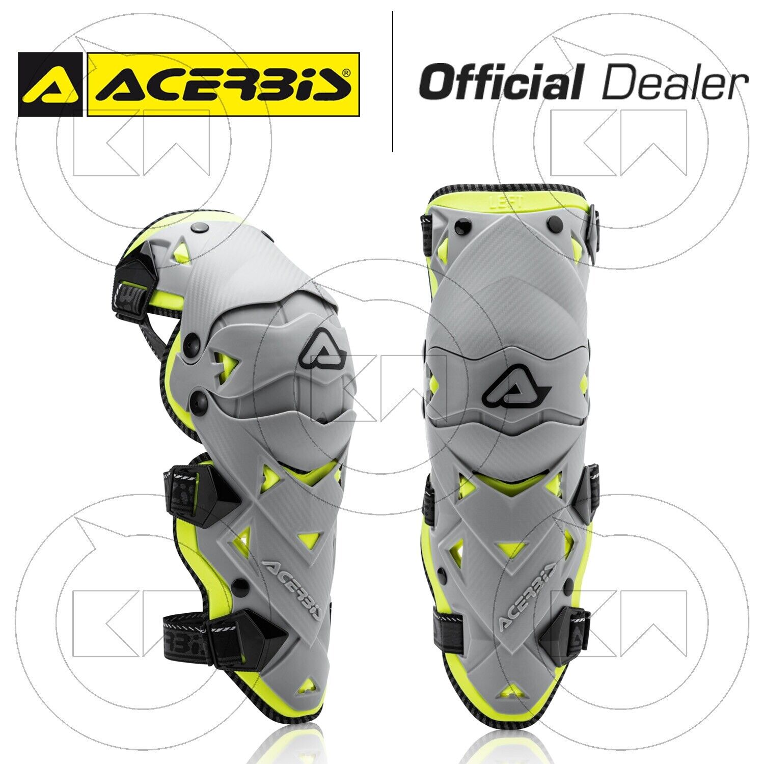 ACERBIS KNEE GUARD IMPACT EVO 3.0 GINOCCHIERA SNODATA ENDURO GRIGIO/GIALLO