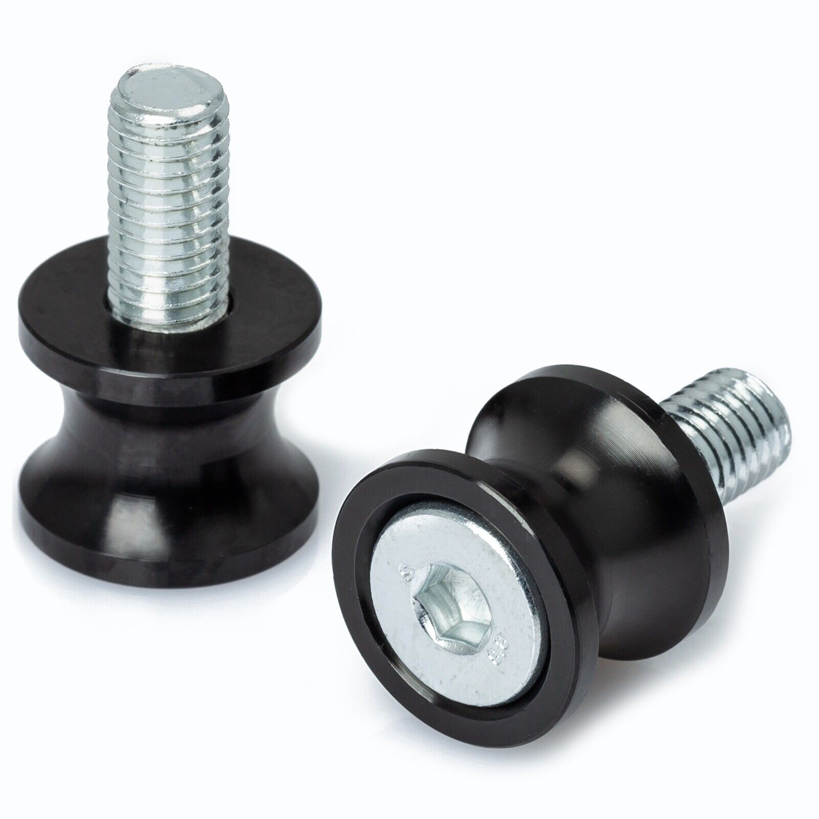Bobbin Spools Swingarm Paddock Stand Adaptors 10 mm Motorbike Motorcycle  Black