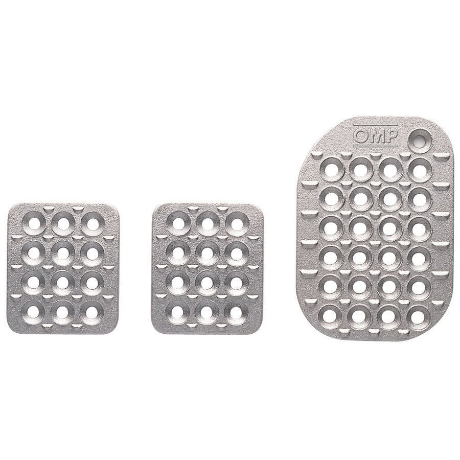 PEDALIERA AUTO SPORTIVA KIT 3 PEDALI Colore ARGENTO Alluminio OMP 1863