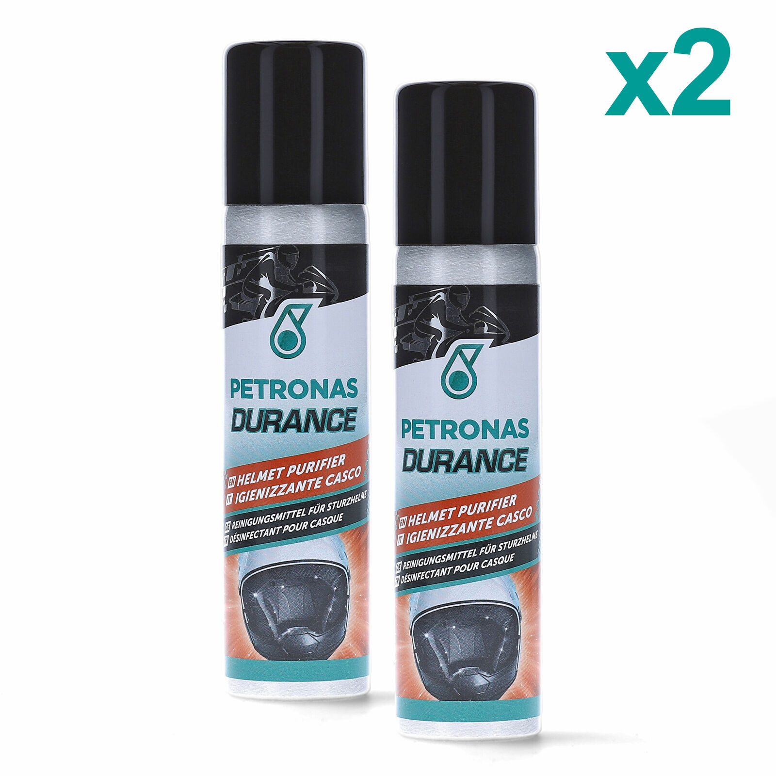 Igienizzante Casco Spray Profumato PETRONAS DURANCE Helmet Purifier Kit 2x