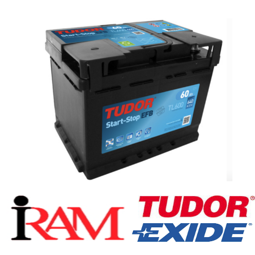 TUDOR TL600 BATTERIA START & STOP  60AH 640A ,71777953,1734610,288000Y010