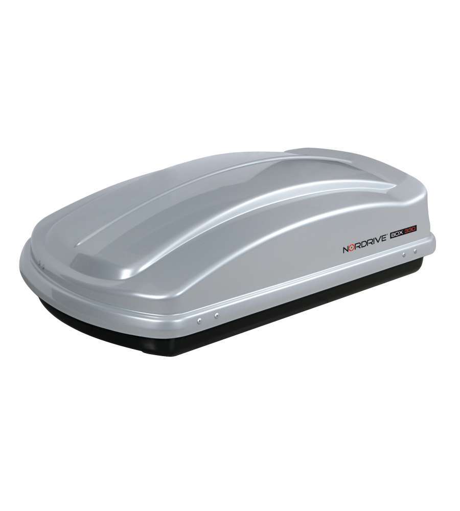 BOX TETTO PER AUTO 330 LITRI IN ABS ARGENTO LUCIDO - N60001