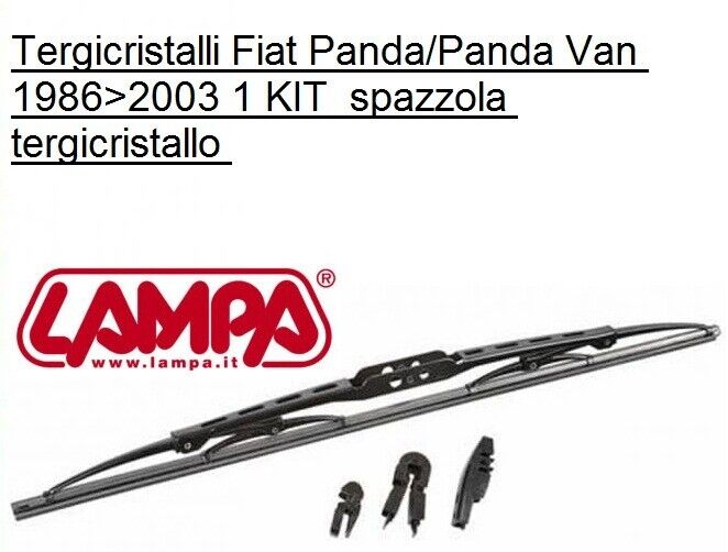 Tergicristalli Fiat Panda/Panda Van  1986→ 2003 1 KIT  spazzola tergicristallo