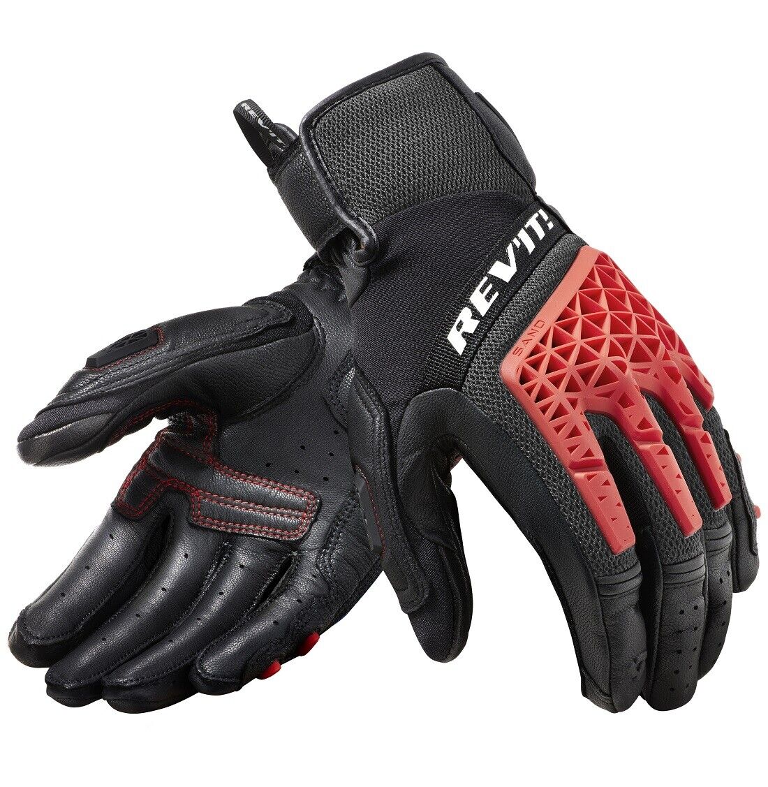 GUANTI GLOVES REV'IT SAND 4 NERO RED TOURING PROTEZIONI TG XL