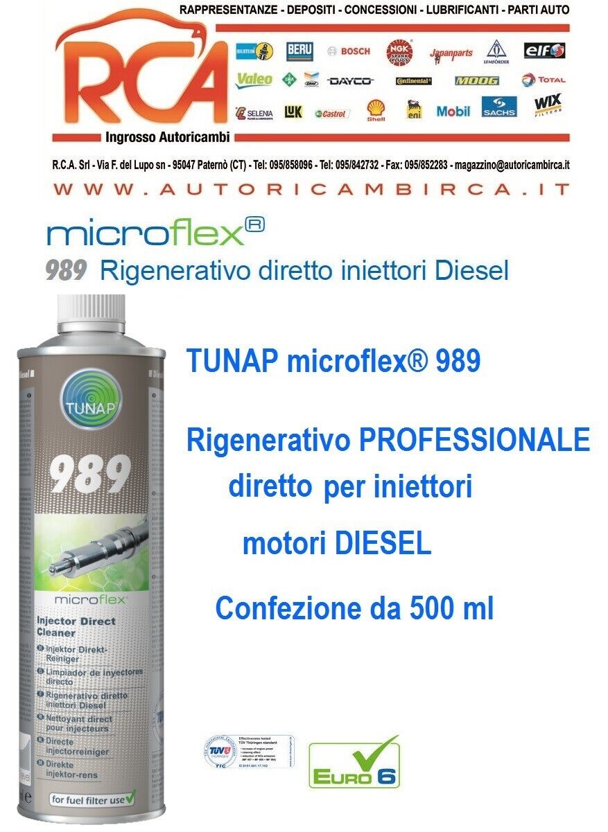 Additivo detergente Pulitore Rigenerativo iniettori Diesel Gasolio Tunap 989
