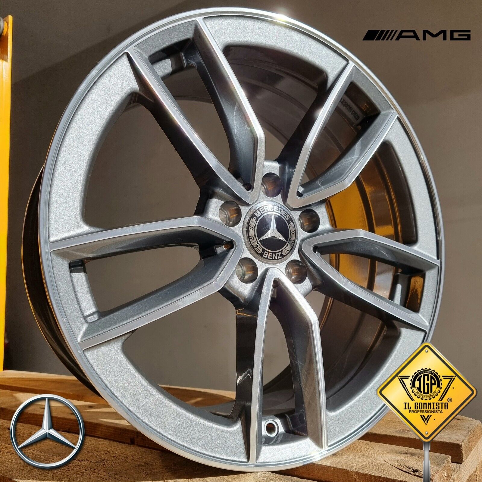 IGP KIT 4 Cerchi In Lega 17" Compatibili con Mercedes Classe C W205 CLA W117 118