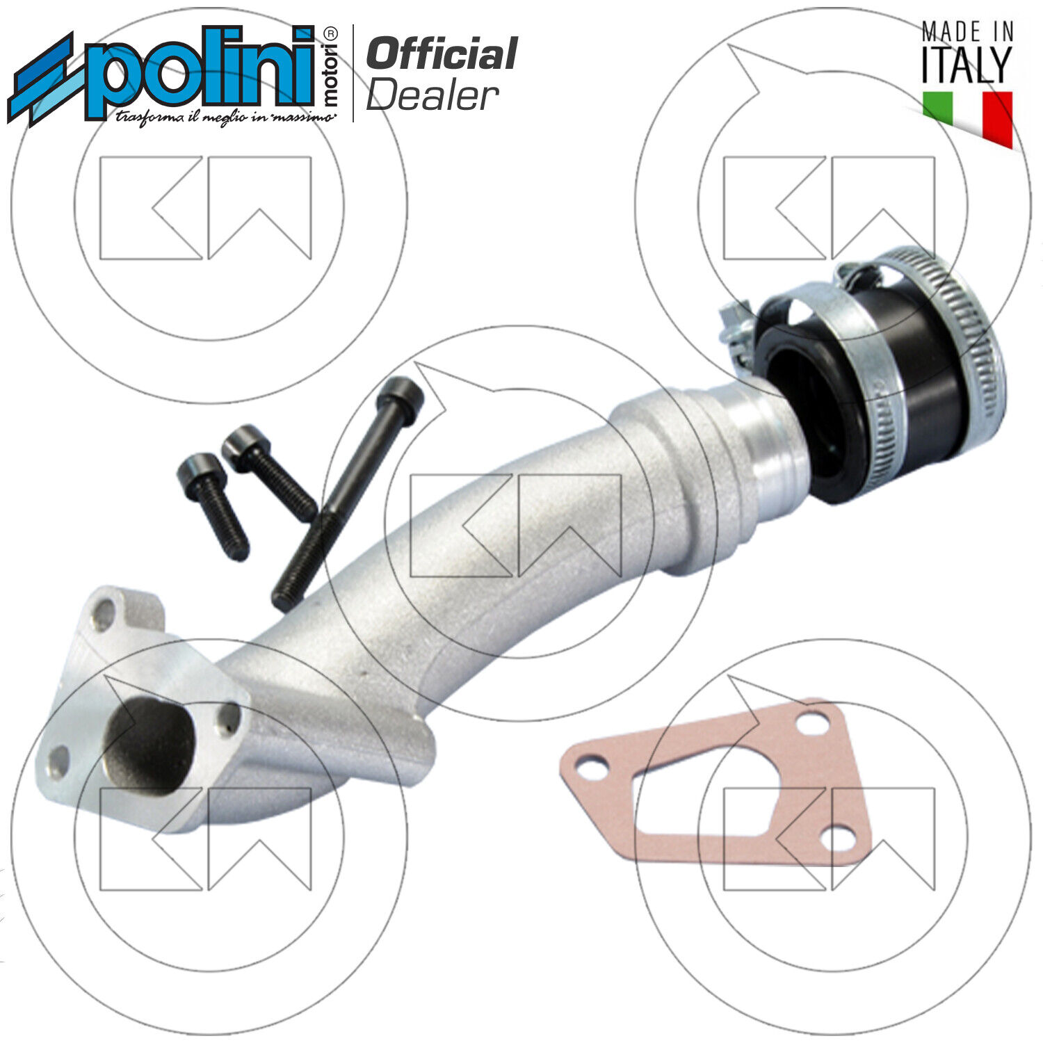 215.0163 COLLETTORE D.24 PER CARBURATORE POLINI CP VESPA 50 HP-FL2- PK 50 125 XL