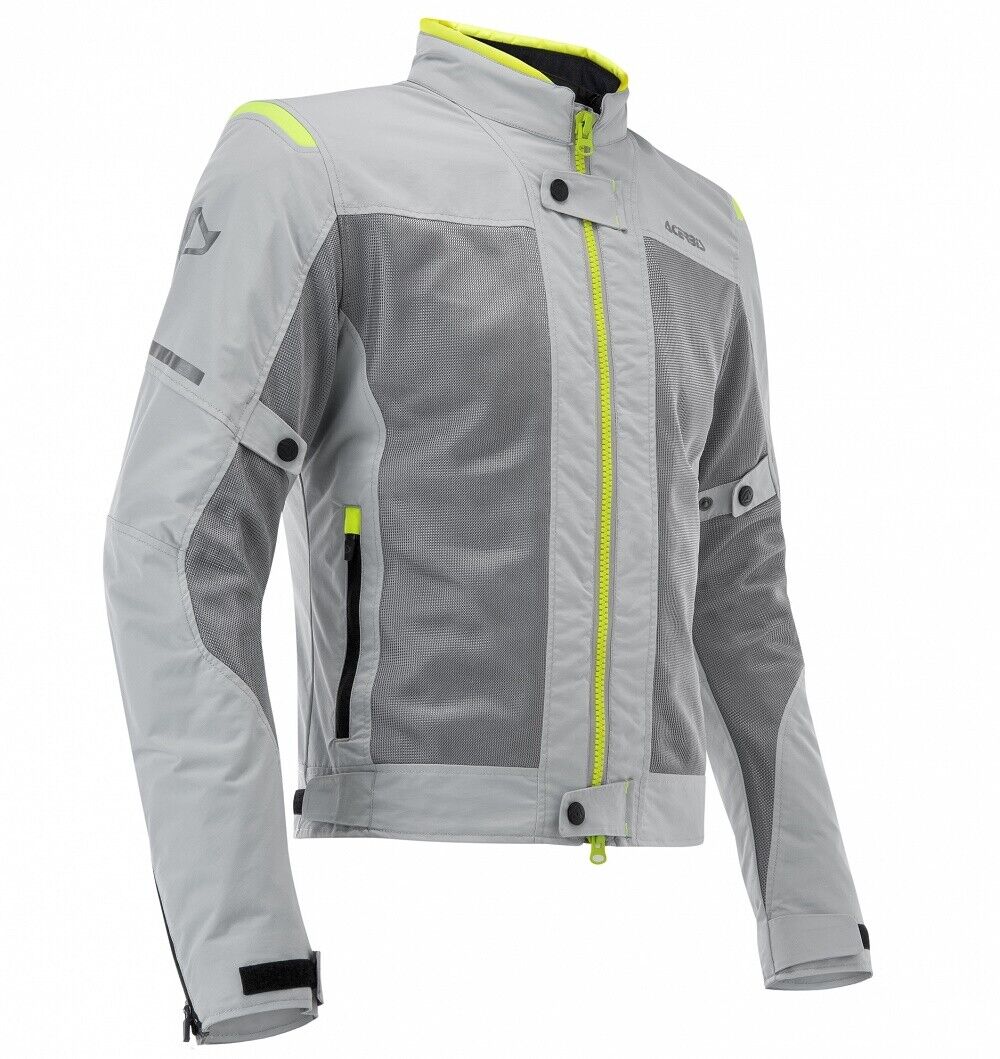 GIACCA MOTO DONNA ACERBIS ESTIVA RAMSEY CE VENTED 2.0 LADY GRIGIO GIALLO F TG XS