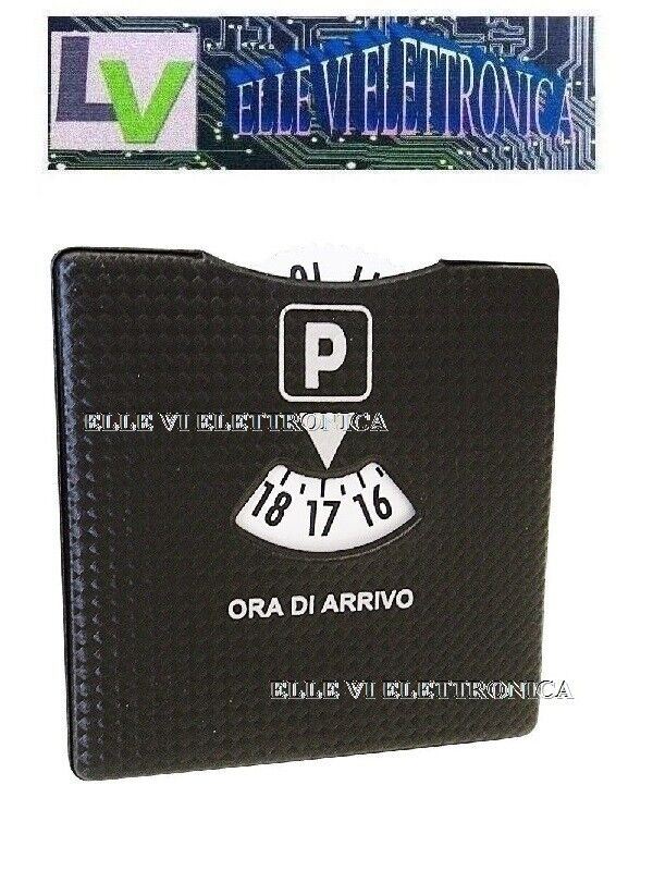 7-10 GEV Disco Orario Auto Parcheggio Effetto Fibra Di Carbonio Carbon Look