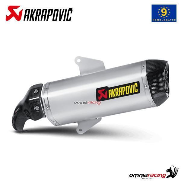 Akrapovic exhaust approved steel slip-on Aprilia SRV850 2012-2016
