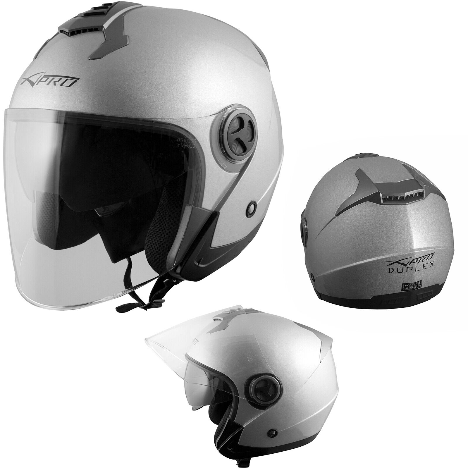 Helmet Scratchproof Sun Visor Motorcycle Scooter Motorbike A-Pro Silver XS