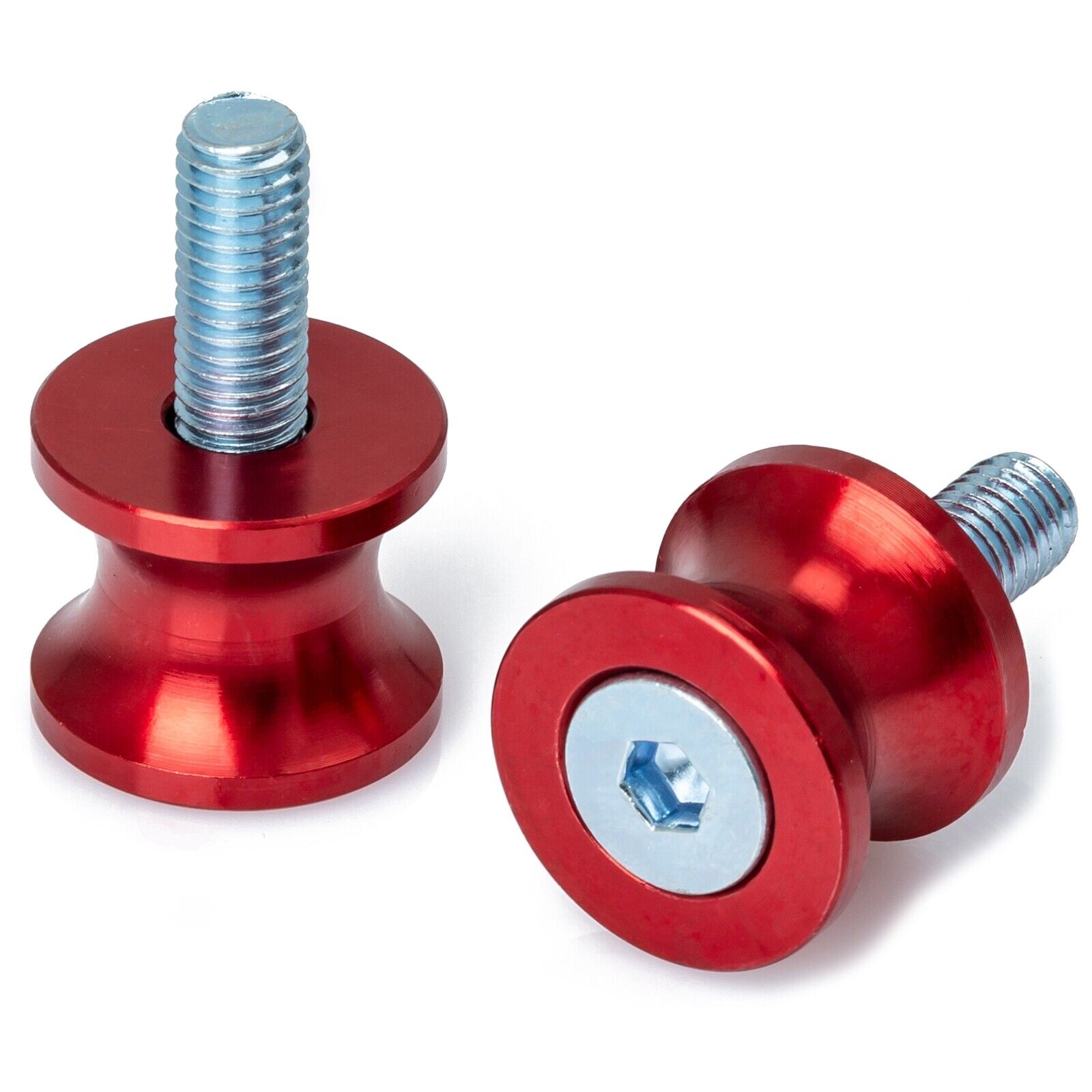 Bobbin Spools Swingarm Paddock Stand Adaptors 8 mm Motorbike Motorcycle  Red