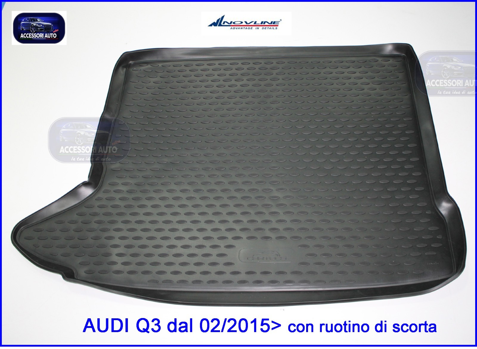 Vasca Proteggi Baule Auto - Protezione Baule- Cofano Audi Q3 dal 02/2015>