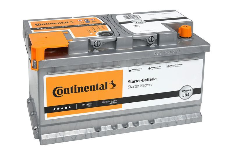 CONTINENTAL BA.STD 85Ah-760A 315x175x175 12V 760A 85Ah