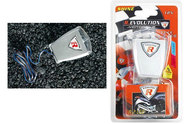 Proiettore Luminoso per Moto Scooter SHINE con Luce di Colore Bianca e Blu 12V