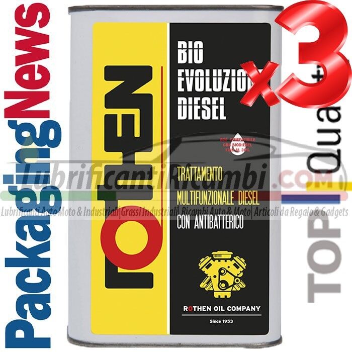 Rothen ADDITIVO Top Diesel PULITORE Pulizia INIETTORI BIO Evoluzione Diesel -3 L
