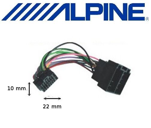 Cavo Adattatore Iso per Autoradio Alpine CDE-193BT CDE-195BT CDE-196DAB