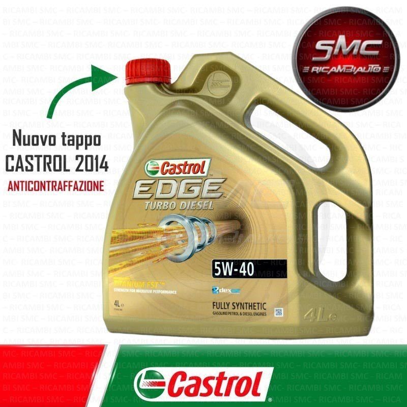OLIO MOTORE CASTROL EDGE TURBO DIESEL FST 5W40 LT.4
