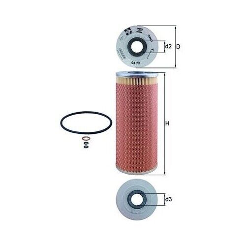 Filtro Olio Mahle OX 72D per Bmw Ford
