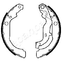 GF-020AF JAPANPARTS Kit ganasce freno per DACIA