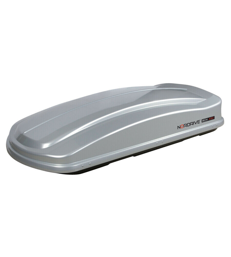 BOX TETTO PER AUTO 430 LITRI IN ABS ARGENTO LUCIDO - N60011