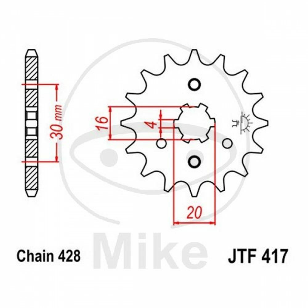 PIGNONE Z14 428 726.98.48 KAWASAKI 125 KMX 1991-2003
