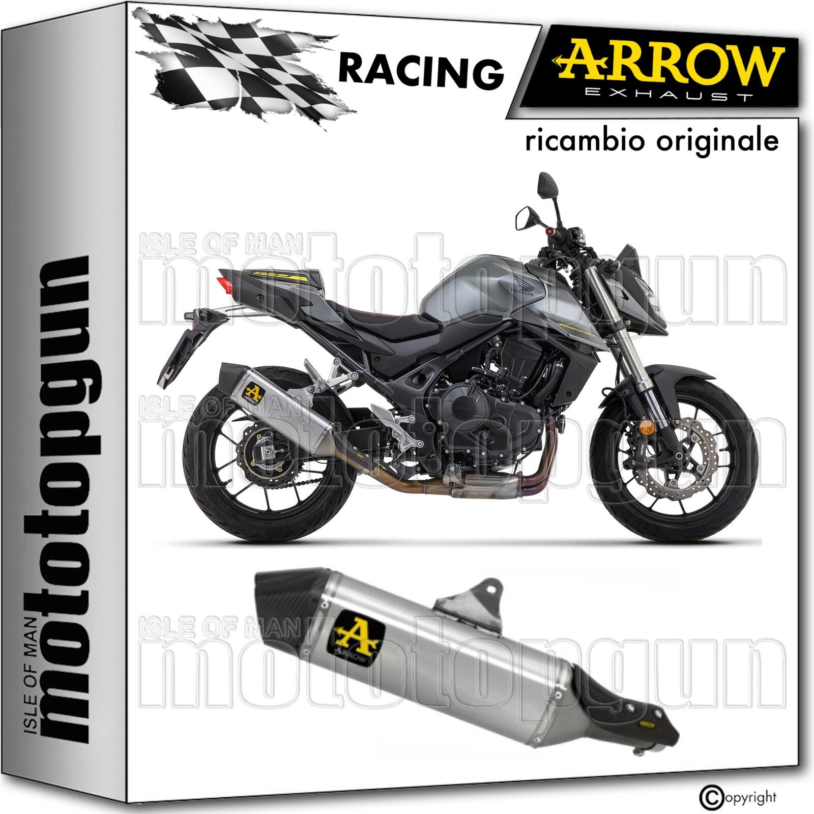 ARROW SCARICO RACE VELOCE ALLUMINIO C HONDA CB 750 HORNET 2023 23