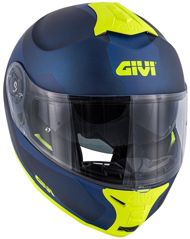 CASCO MODULARE GIVI X21 GRAFICA CHALLENGER SPIRIT BLU OPACO E GIALLO TAGLIA S