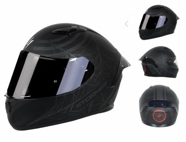 CASCO INTEGRALE STORMER ZS-601 STAR REDBACK BACK GREY MATT TAGLIA M